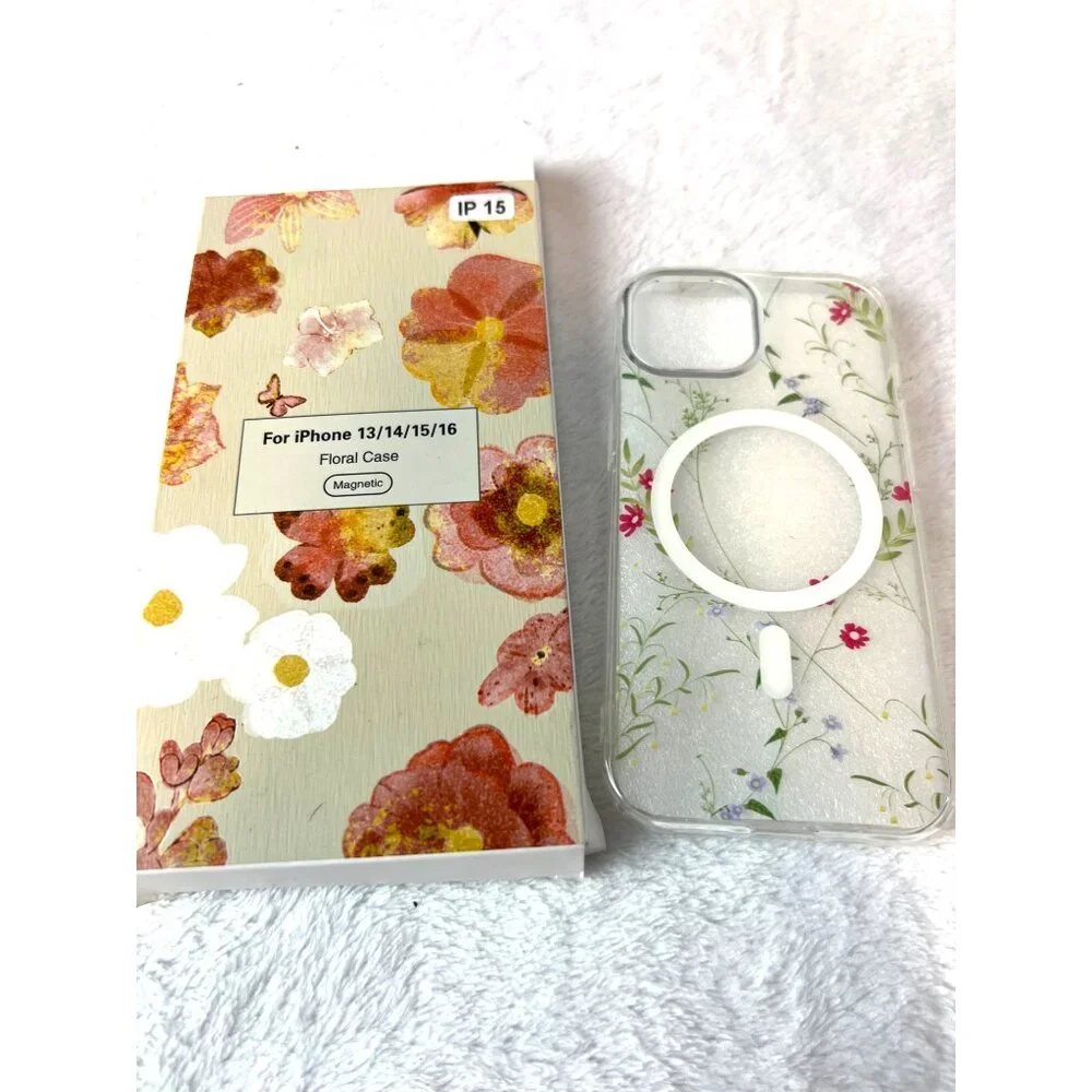 Floral Case for iPhone 15 Compatible with mag~Safe Clear Shockproof NEW IN BOX